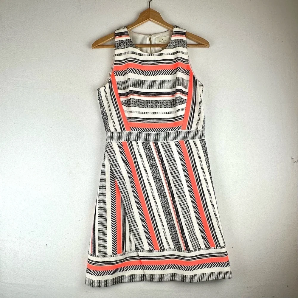 Kate Spade Flights of Fancy Ribbon Jacquard Stripe Dress Office Party